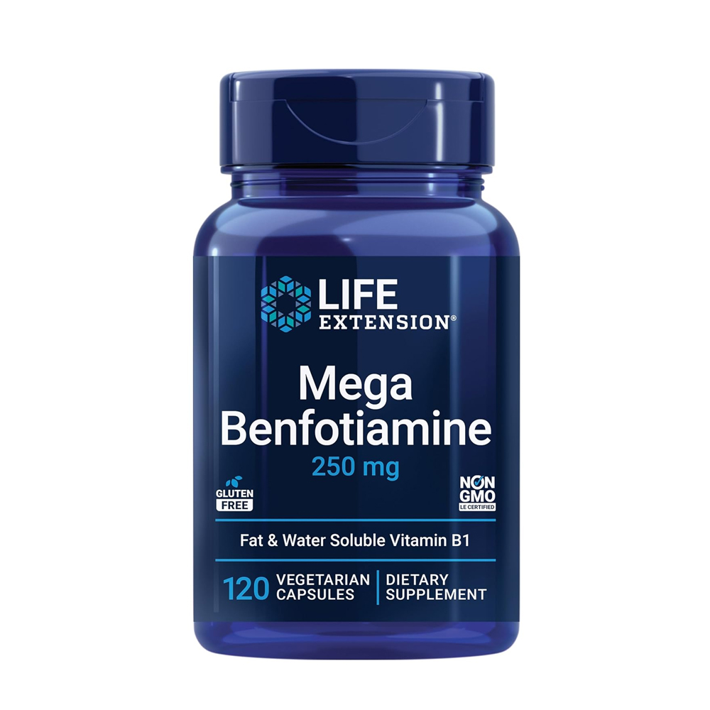 Mega Benfotiamine 250 mg, 120 vegetarian capsules