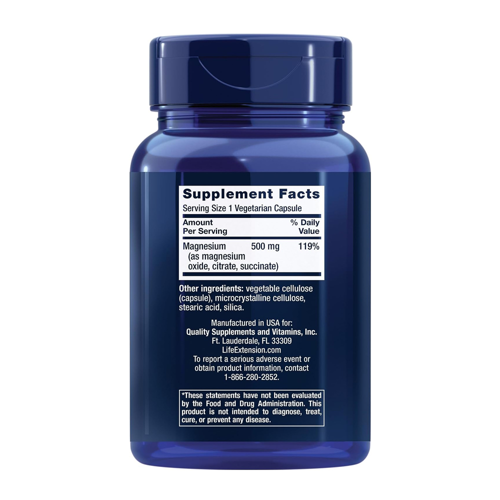 Magnesium Caps 500 mg, 100 vegetarian capsules - 이미지 2
