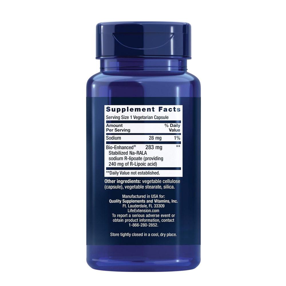Super R-Lipoic Acid 240 mg, 60 vegetarian capsules - 이미지 2