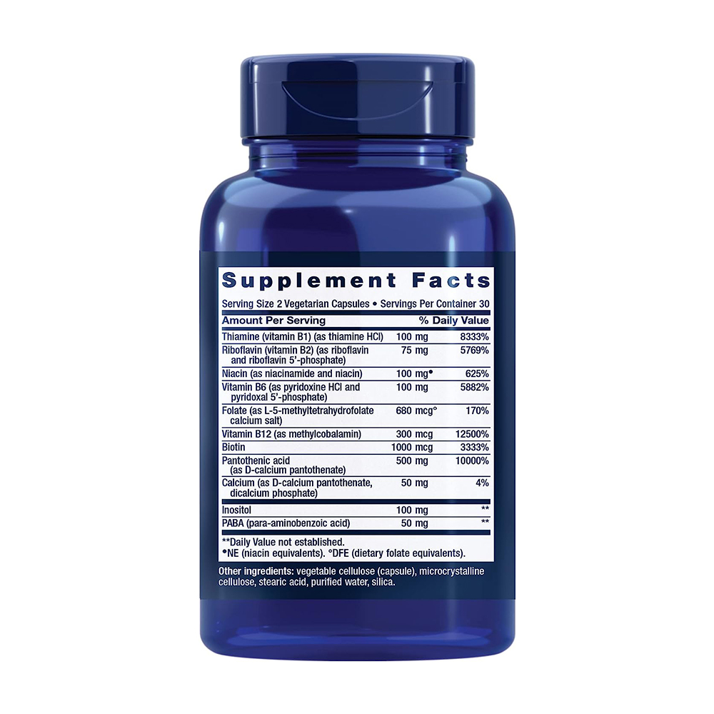 BioActive Complete B-Complex 60 vegetarian capsules - 이미지 2