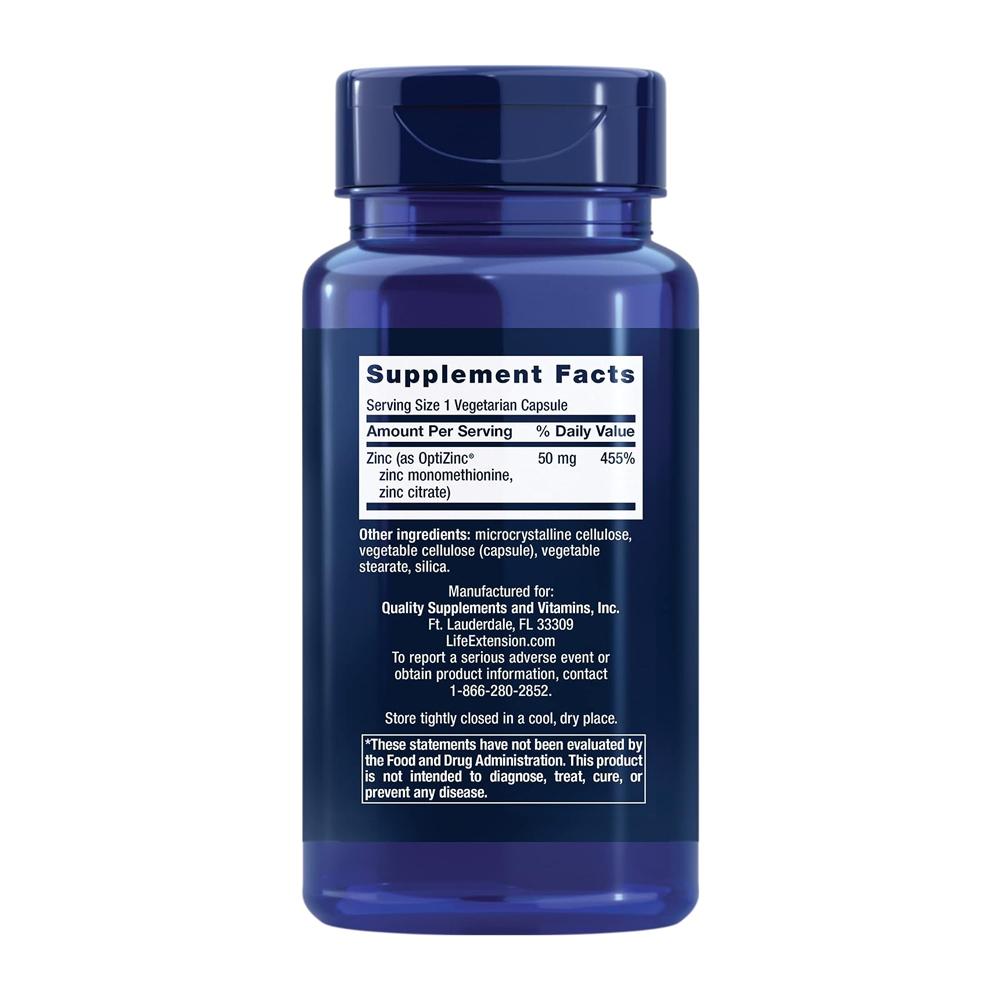 Zinc Caps 50 mg, 90 vegetarian capsules - 이미지 2