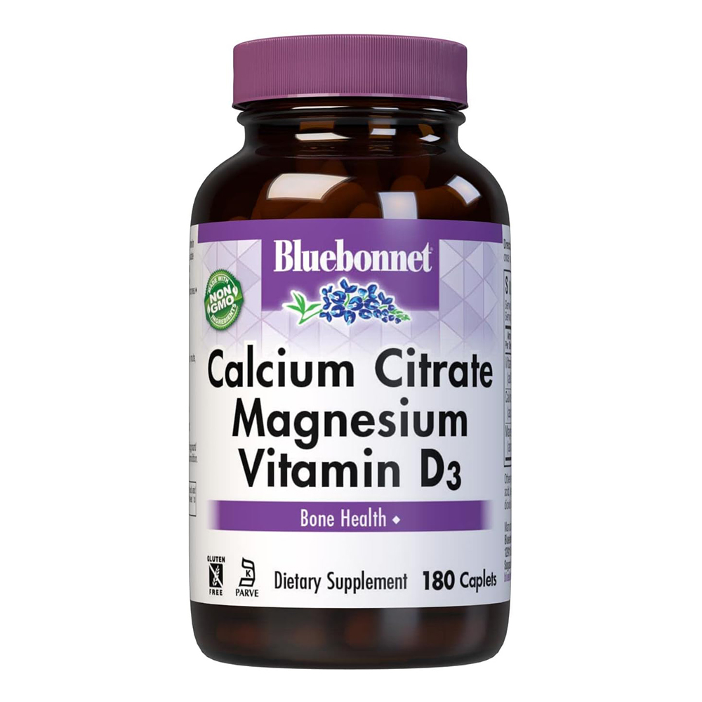 Bluebonnet Calcium Citrate Magnesium Plus Vitamin D3, 180 Caplet